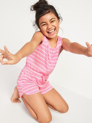 Sleeveless Jersey Pajama Romper for Girls | Old Navy (US)