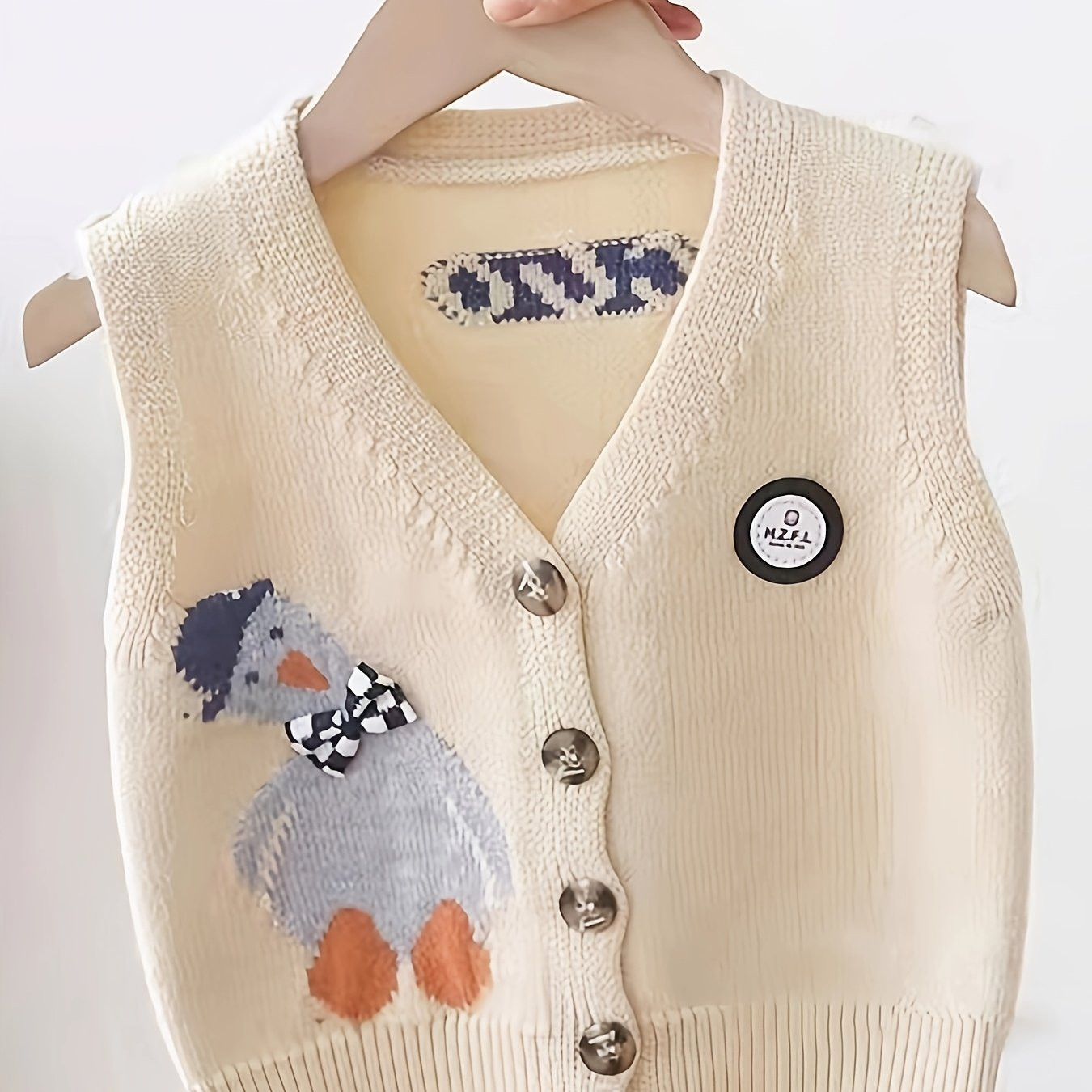 ' adorable duck themed knit vest cozy polyester - Temu | Temu Affiliate Program