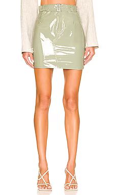 Camila Coelho Eliana Mini Skirt in Sage from Revolve.com | Revolve Clothing (Global)