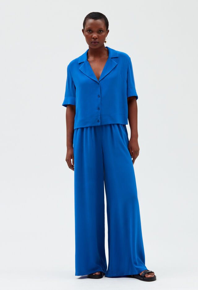 Chemise soie bleue | Claudie Pierlot (FR, DE, ES, UK)