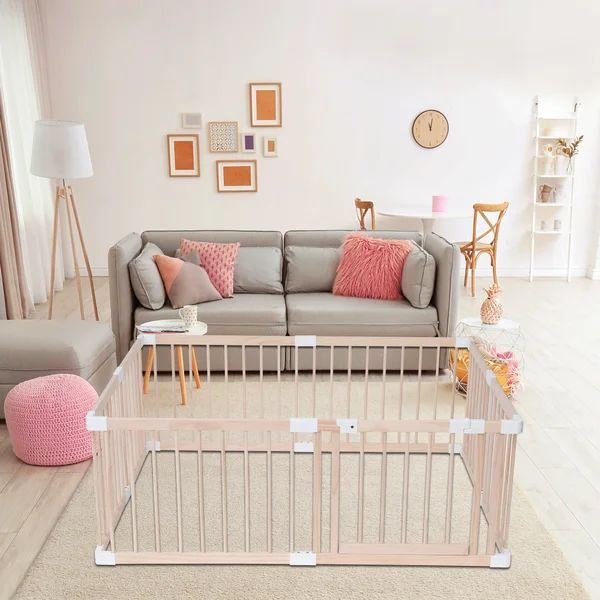 Baby Wooden Playpen In White | Wayfair North America