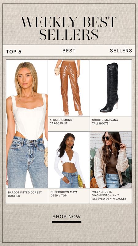 Best sellers - leather pants & the white corset top I am living in 