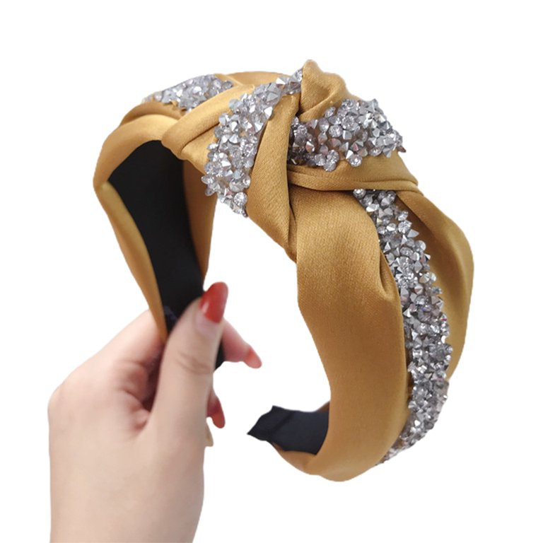 SANWOOD Ribbon, Hair Hoop High-end Rhinestone Strips Stretchable Women Comfortable Wear Head Band... | Walmart (US)