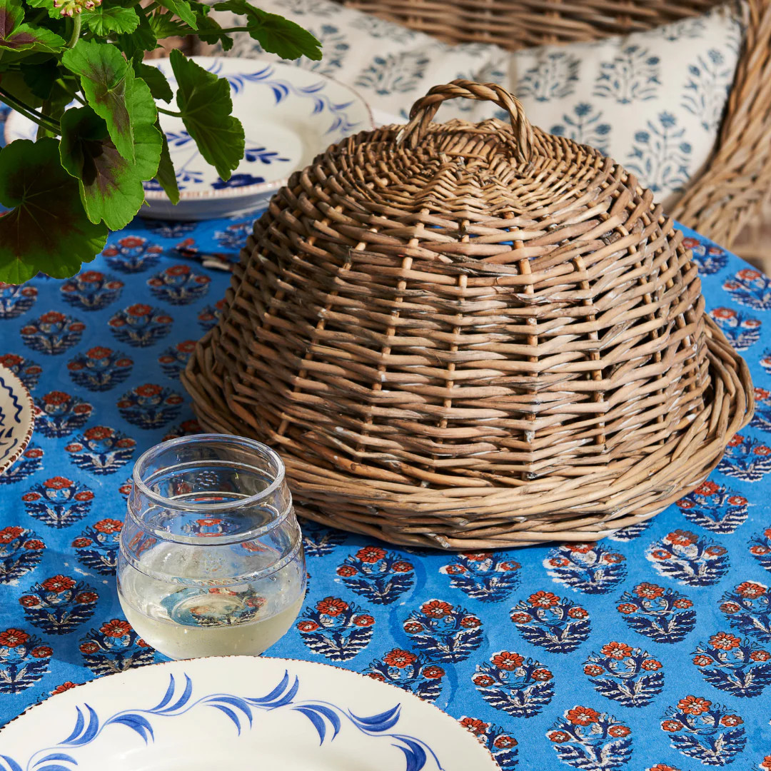 Wicker Serving Tray with Dome | Dear Keaton