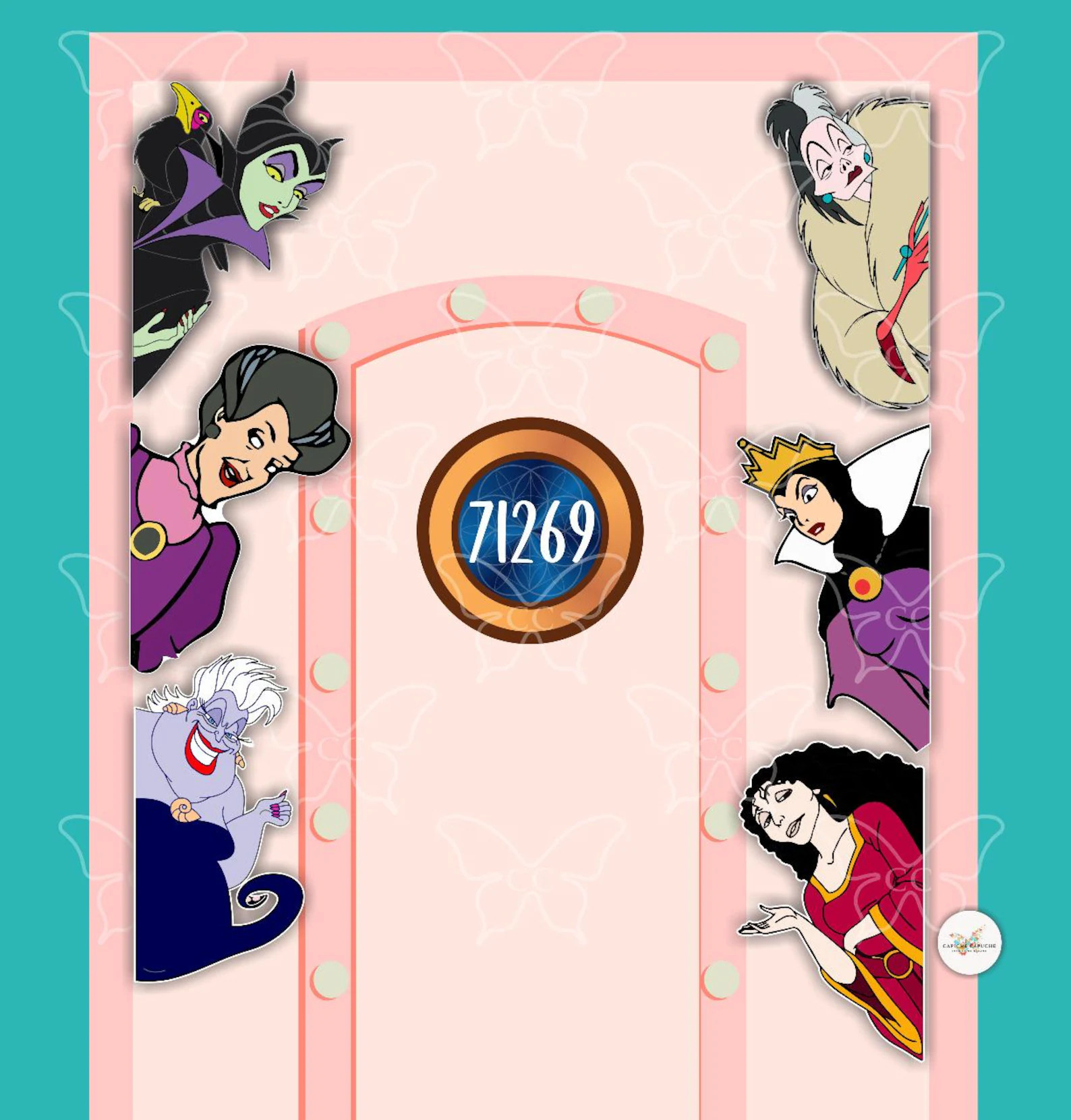 Villains Peeking-Disney Movie Inspired Cruise Suite Door Magnets/Refrigerator car memento souveni... | Etsy (Global)