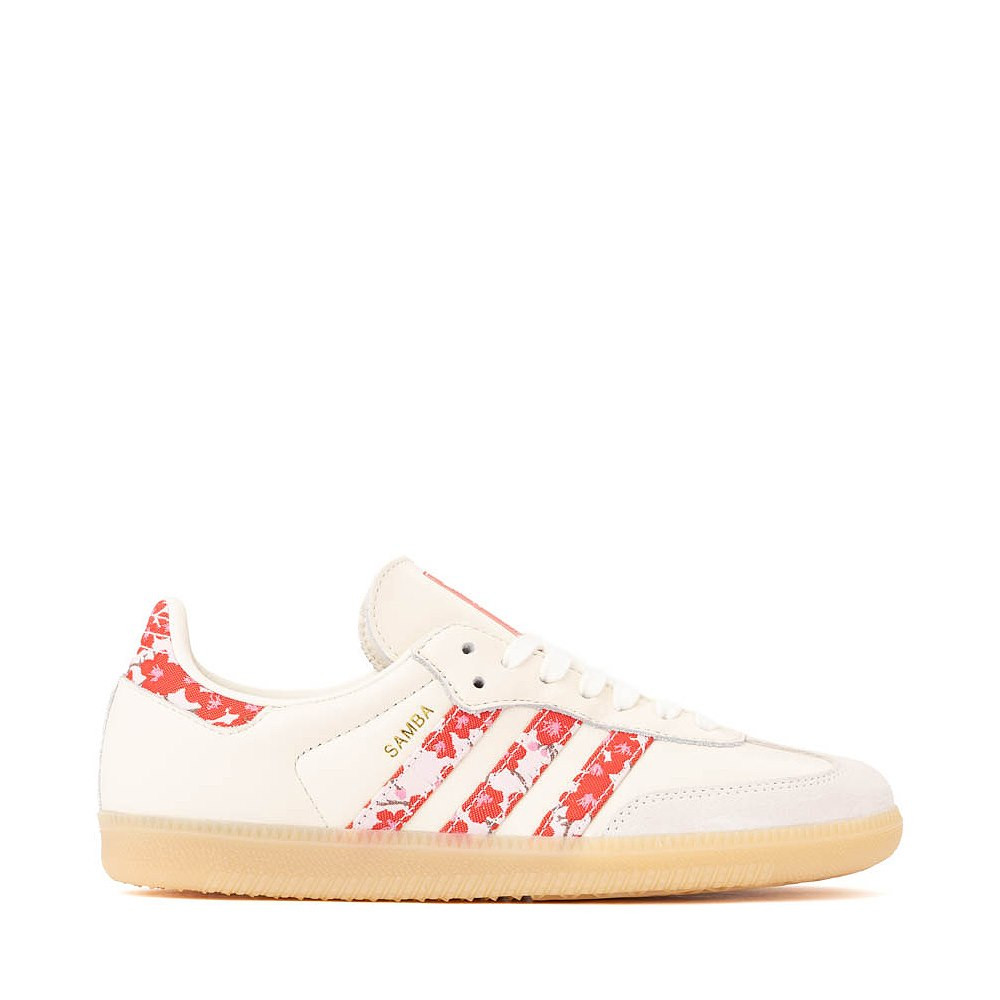 Womens adidas Samba OG Athletic Shoe - Off White / Pure Ruby / Distilled Pink | Journeys