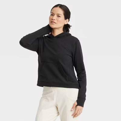 Women's Hooded Sweatshirt - All in Motion™ Black XL | Target