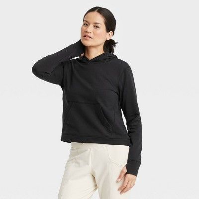 Women&#39;s Hooded Sweatshirt - All in Motion&#8482; Black XL | Target