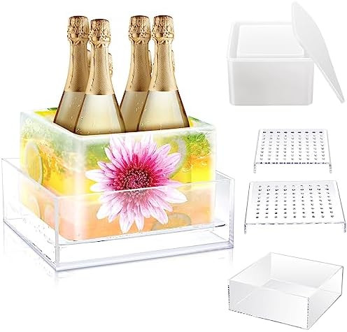 4 Pcs Ice Mold Wine Chiller Ice Bottle Chiller Ice Container Mold Ice Silicone Mold Champagne Buc... | Amazon (US)