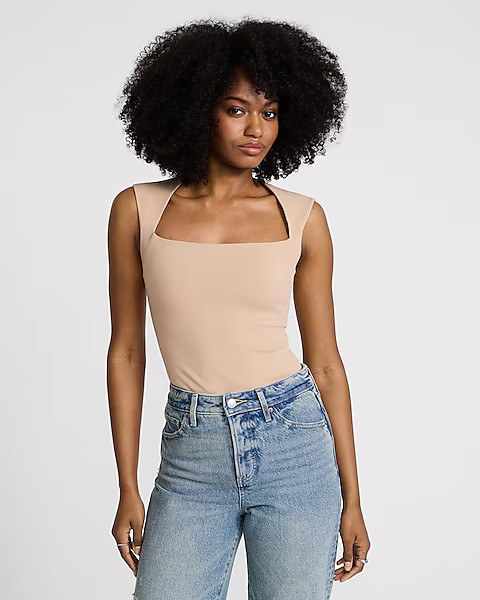 Body Contour High Compression Square Neck Bodysuit | Express