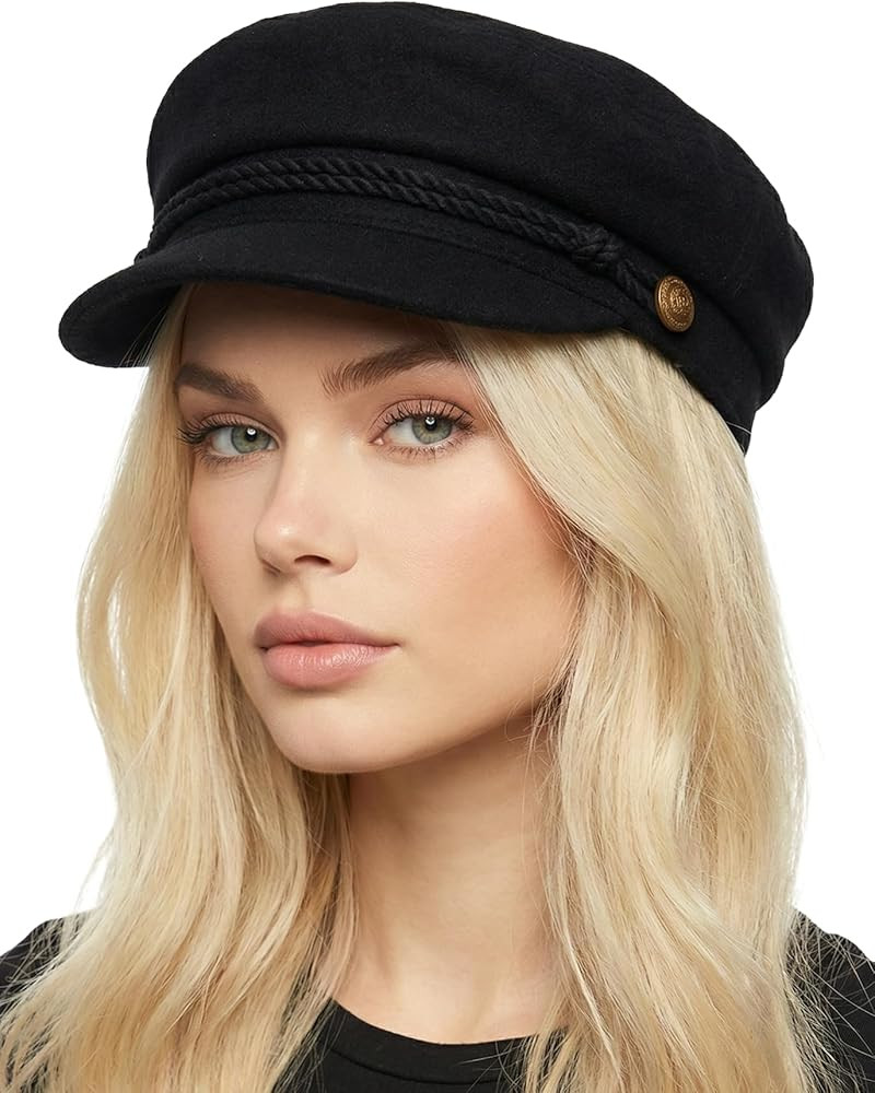 Funky Junque Newsboy Hat for Women – Trendy Greek Fisherman Cap, Classic Women's Baker Boy News... | Amazon (US)