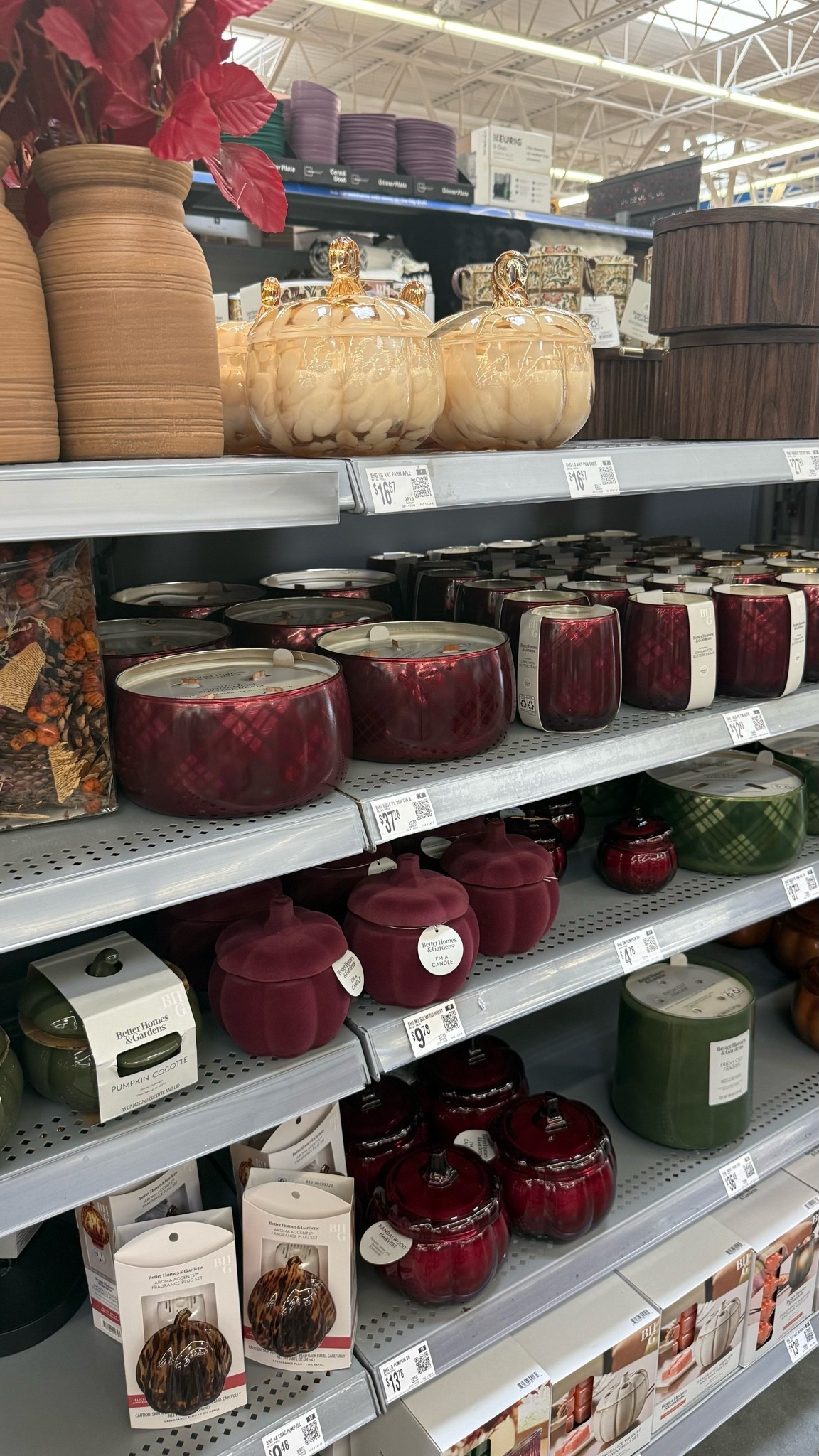 These rich fall colors! Walmart has the prettiest burgundy candles, glass pumpkins + cozy seasonal accents right now!

Walmart fall decor - burgundy fall decor - fall candles - glass pumpkins - Better Homes & Gardens - cozy fall home

#LTKHome #LTKmomlife #LTKSeasonal