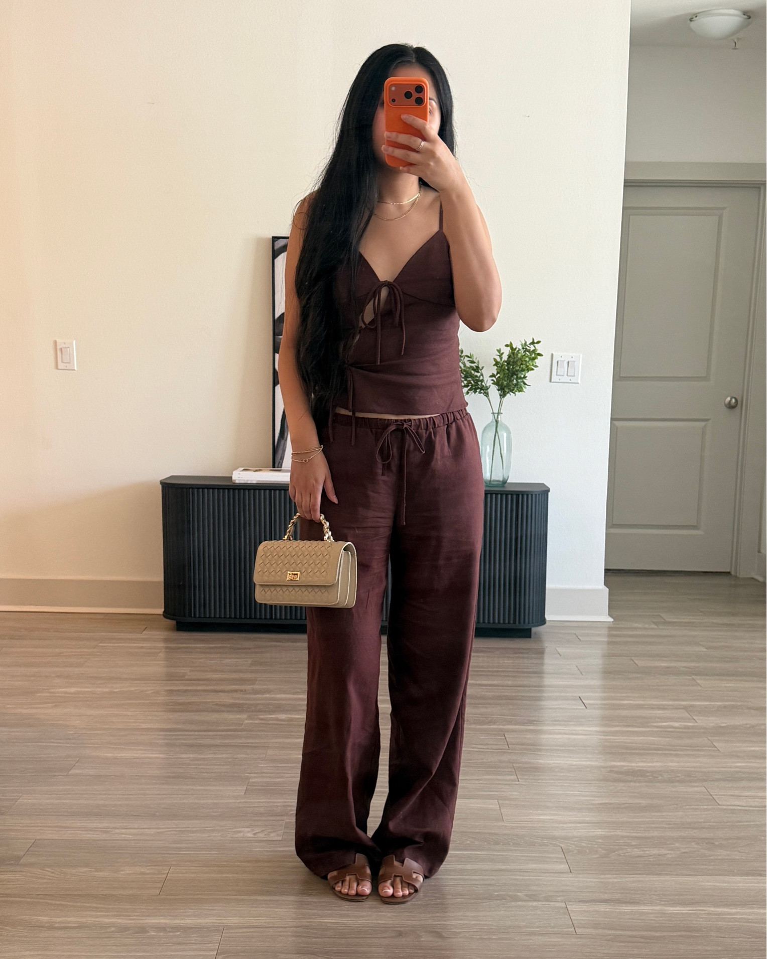 Cute linen brown set for the hot weather 🥵 

My set is sold out but I linked similar for the vibes 😘

#LTKootd