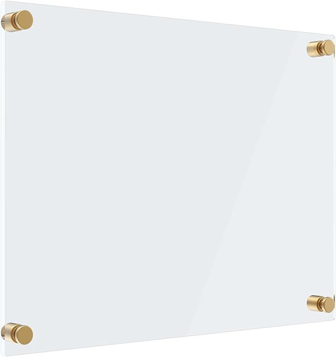 MaxGear Acrylic Dry Erase Board, 16''x12'' Wall Hanging White Board, Non Magnetic Floating Dry Er... | Amazon (US)