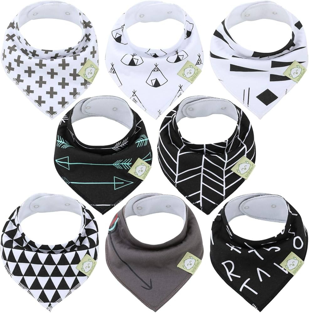 KeaBabies 8-Pack Organic Baby Bandana Drool Bibs for Boys Girls - Soft Cotton Drooling & Teething... | Amazon (US)