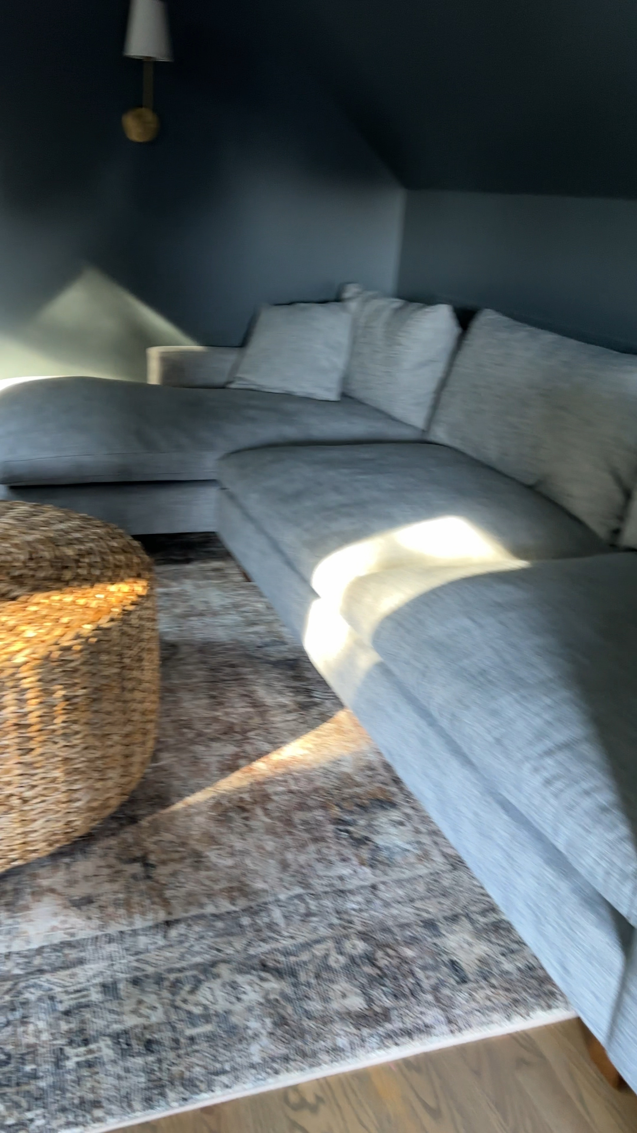 All the furniture I put in our bonus room, which serves as a movie, game, and hangout room!

• West Elm Harmony 2-Piece Chaise Sectional
• Amber Lewis x LoiLoi Morgan Sundet / Ink Rug
• Brown Velvet Swivel Chairs
• Woven coffee table
• 70” low-profile console table
• 36” round black metal table (thrifted, so sharing similar)
• Faux leather chairs
• Braided rug

#LTKfamily #LTKhome #LTKVideo