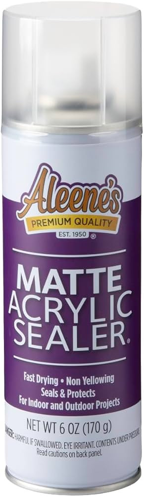 Aleene's Spray Finish 6oz Acrylic Sealer, 6 Ounce (Pack of 1), Clear-Matte | Amazon (US)