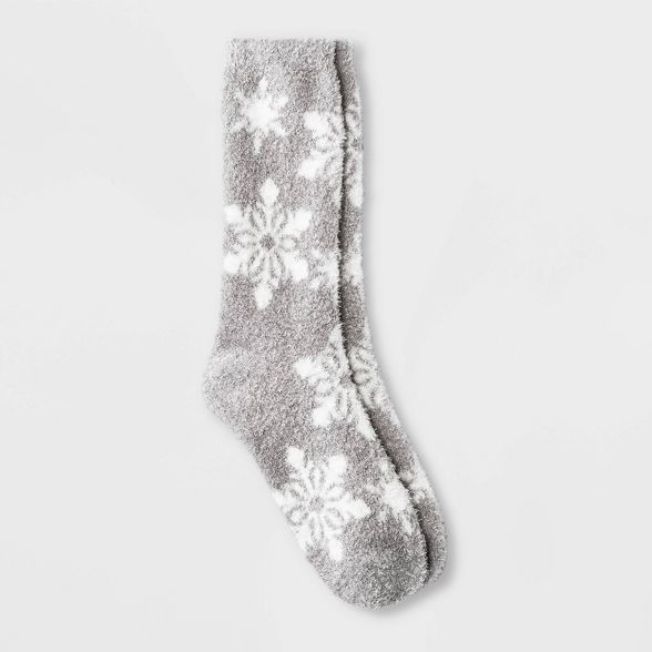 Women's Snowflake Cozy Crew Socks - A New Day™ 4-10 | Target