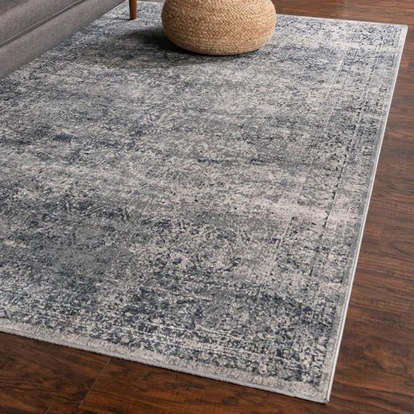 Lanett Oriental Blue/Gray Area Rug | Wayfair North America