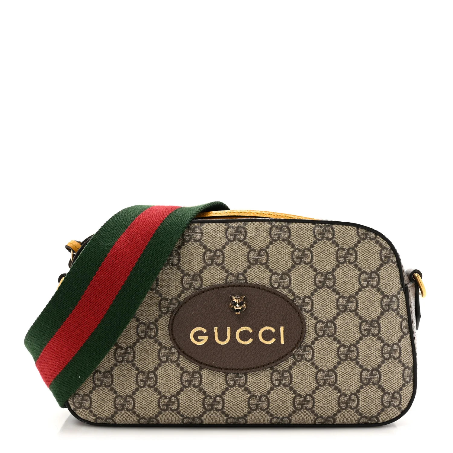 Gucci GG Supreme Monogram Web Neo Vintage Shoulder Bag Beige New Acero Crop 1728941 | FASHIONPHILE (US)