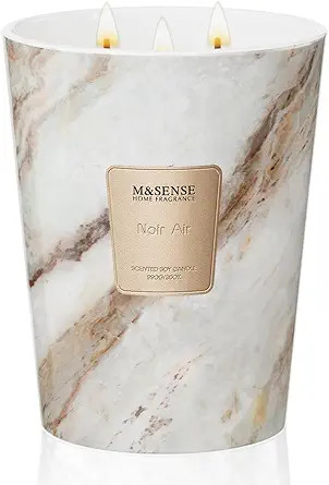 M&SENSE Extra Large Candle 35oz 150H NoirAir Scented Candle, 3 Wick Highly Scented Jar Candle, XL... | Amazon (US)