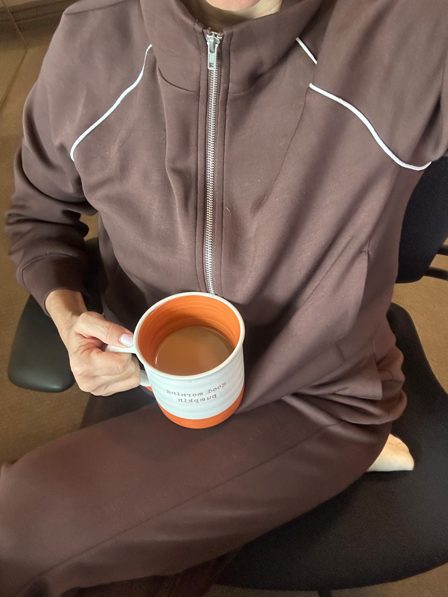 Good morning! Loving all the browns this season! This two piece set is from Amazon and is inspired by another name brand! Super soft and comfortable and cozy! 5’3”, 145lbs. Runs big, ordered a small. 

#LTKMidsize #LTKFindsUnder50 #LTKPetite