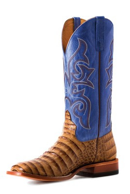 Horse Power by Anderson Bean Mens Blue Sinsation Leather Cowboy Boots | eBay US