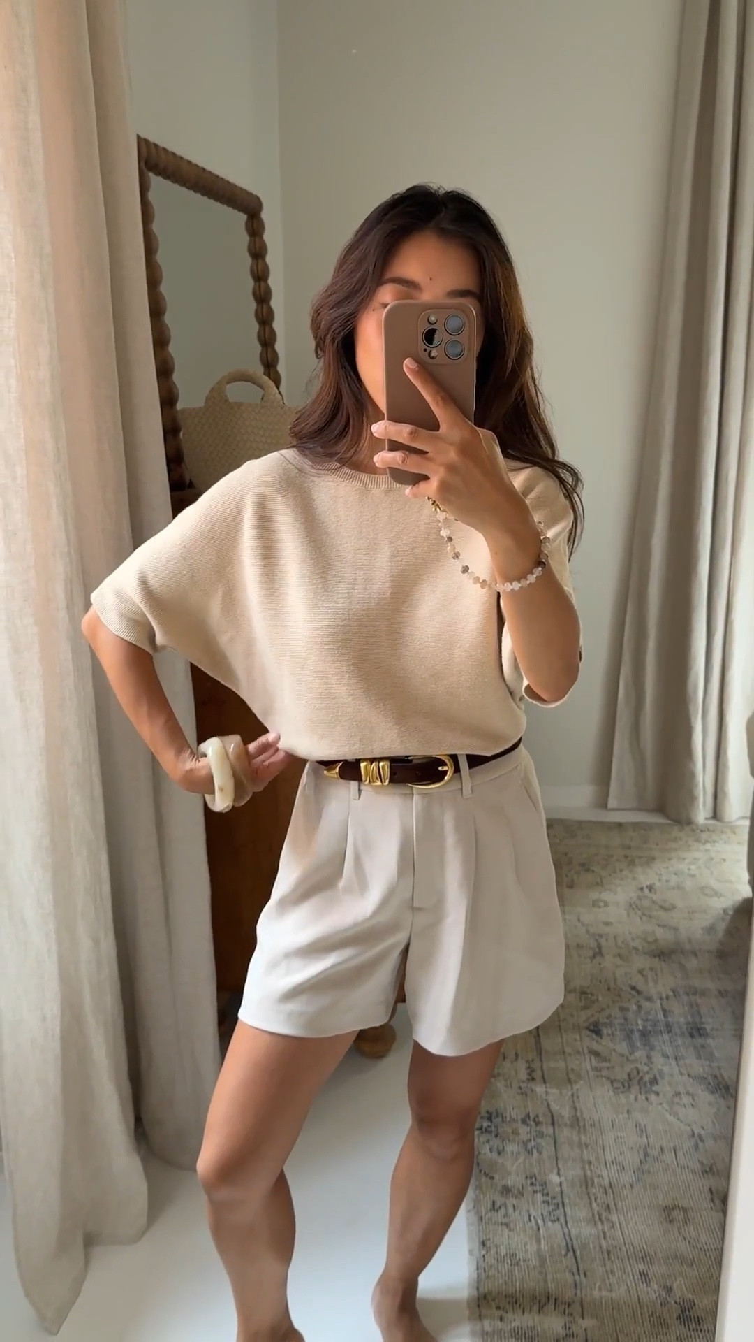 Reposting for Quince’s rare 24 hour sale! Includes this top in many colors 

• Quince lightweight cotton Dolman sweater xs - loose oversized cut with an easy, sophisticated look. Xs is a generous fit on me, I usually full or half tuck this and you can shrink it by washing on warm

• Quince stretch crepe pleated shorts, love these! size 0 is a tad loose on me so I wear with a belt. Comes in 3 colors, has an elastic back waist, and is wrinkle resistant

Petite friendly, smart casual outfit staples

#LTKFindsUnder50 #LTKSaleAlert #LTKPetite