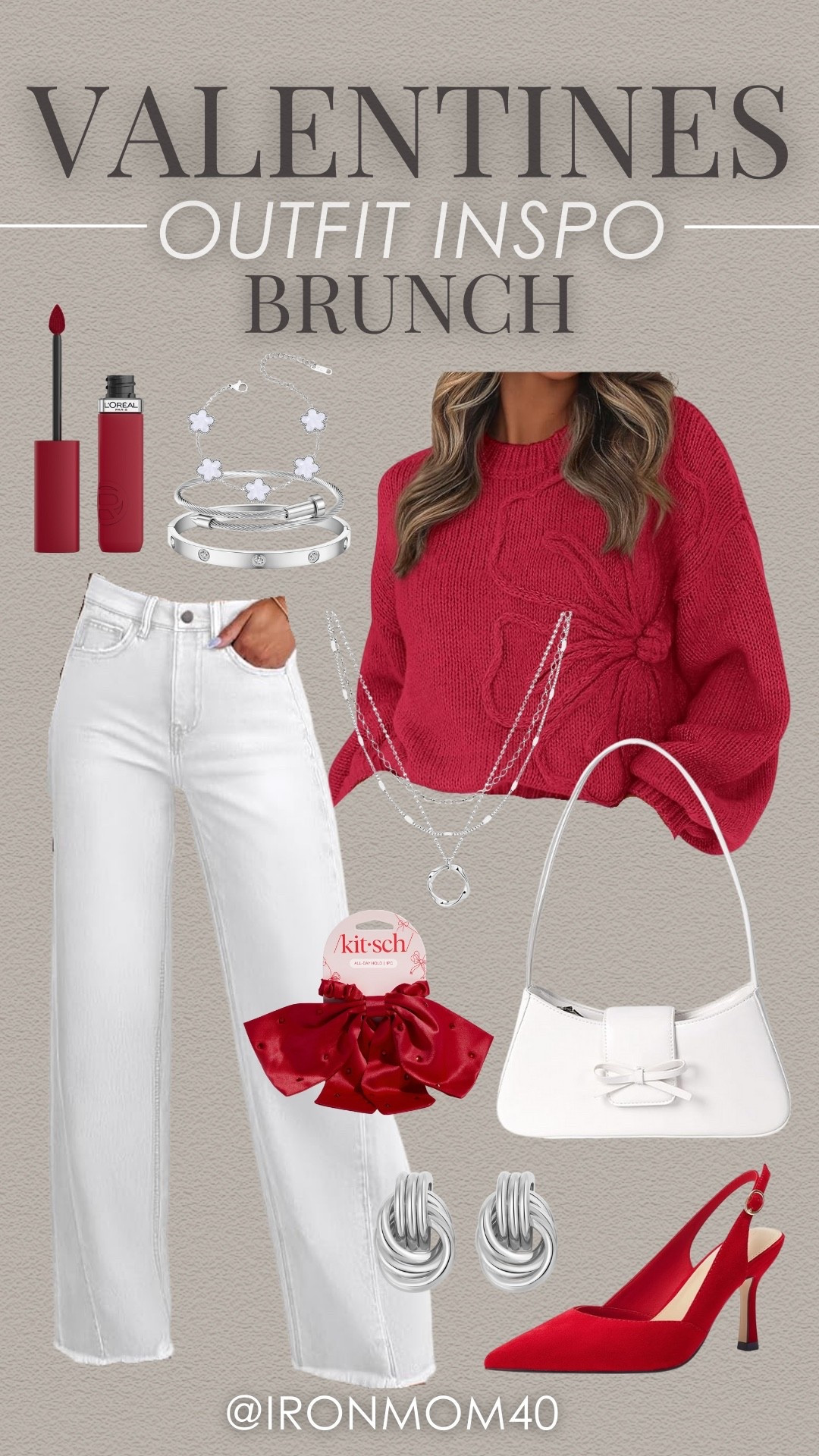 Cute Valentines outfit for a brunch/dinner with your partner or the girls! Red is such a classic color! 

#LTKSeasonal #LTKootd #LTKOver40