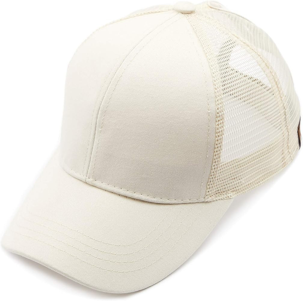 C.C Hatsandscarf Ponytail caps Messy Buns Trucker Plain Baseball Cap (BT-6) | Amazon (US)