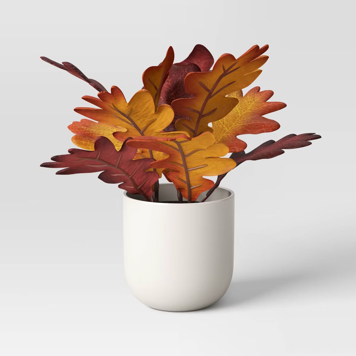 8.5" Oak Leaf Mini Arrangement Artificial Plant Brown - Room Essentials™ | Target