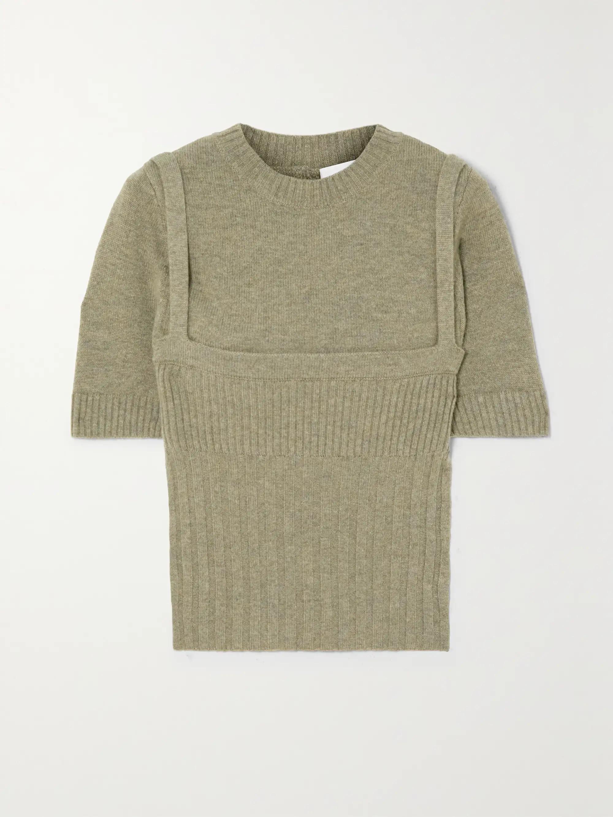 Brown Open-back layered wool and cashmere-blend top | CHRISTOPHER ESBER | NET-A-PORTER | NET-A-PORTER (US)