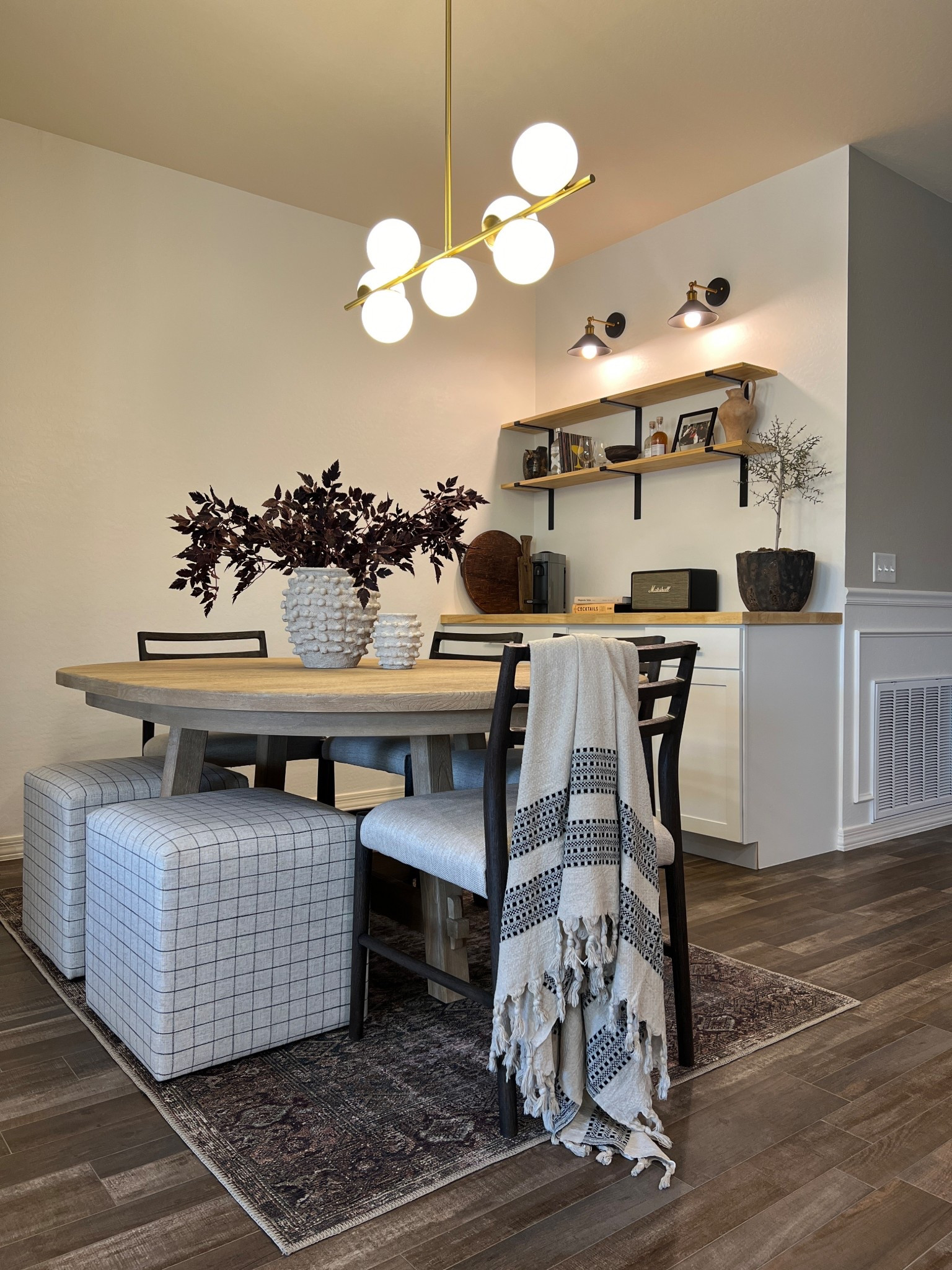 ✨dining room glow up✨ 

Nothing changes a space faster than swapping out a light fixture, and I am obsessed with this modern linear chandelier from Amazon. The mix of gold with the milk glass globes feels so chic and instantly elevated our dining area.

I love how this fixture added warmth, style, and that cozy modern vibe we’ve been wanting in our home. Sometimes it really is the small upgrades that make the biggest difference. 💡✨

Mid century modern chandelier, milky glass, milk glass, brass, gold, dining room details, trend, trendy, trending, church, cool girl aesthetic, girly neutral, moody neutrals, earthy tones, dining area decor, decorating, idea, inspo, inspiration, interiors, interior design, small dining room ideas, dining table for small area, dining table with removable leaf, extendable table, round, oval dinner table

#LTKSaleAlert #LTKFamily #LTKHome