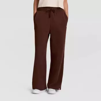 Women's French Terry Fleece Wide Leg Lounge Pants - Wild Fable™ Black 2X | Target