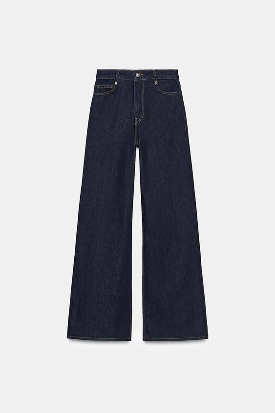 ZW COLLECTION WIDE-LEG HIGH-WAIST JEANS | Zara UK