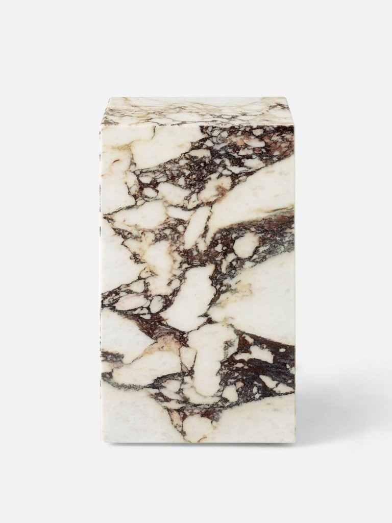 Plinth Table Tall in Rose Marble – BURKE DECOR | Burke Decor