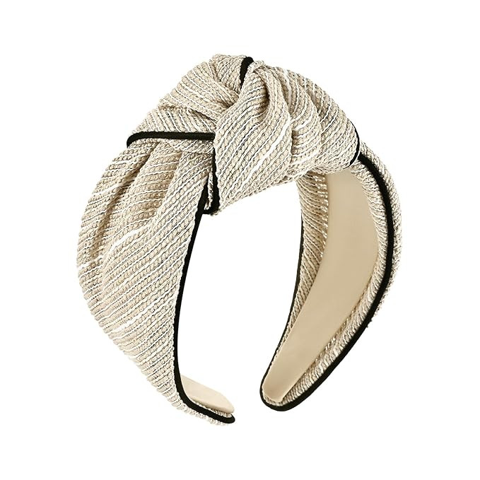 Top Knotted Headband for Women Girls, Wide Fashion Headbands with Knot for Women’s Hair, Cute T... | Amazon (US)