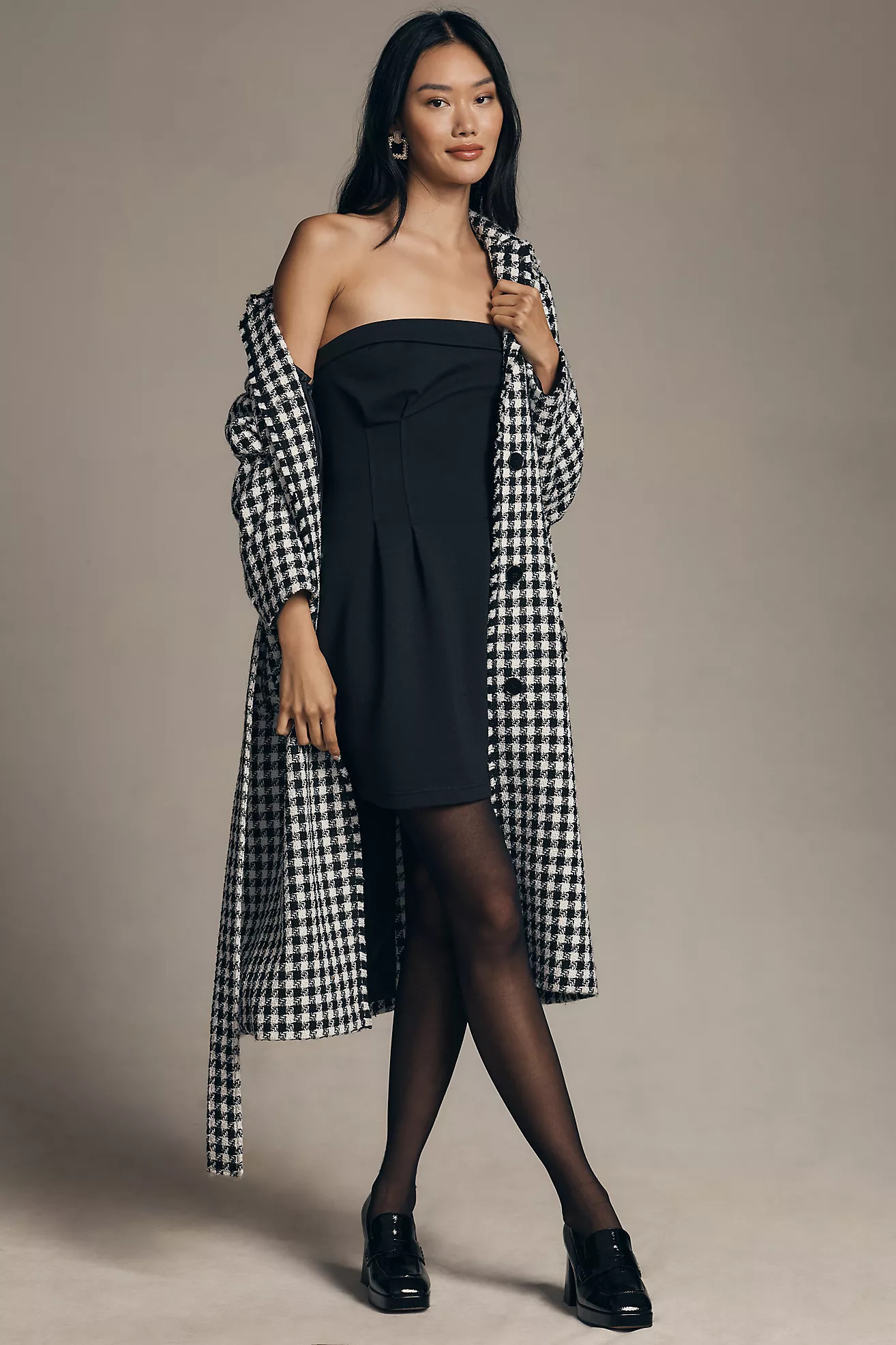 By Anthropologie Strapless Structured Mini Dress | Anthropologie (US)