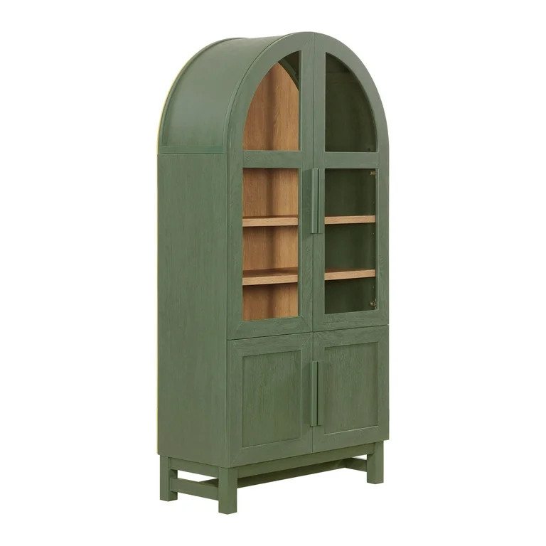 Better Homes & Gardens Juliet Kitchen Rounded Arch Cabinet, Deep Green Finish | Walmart (US)