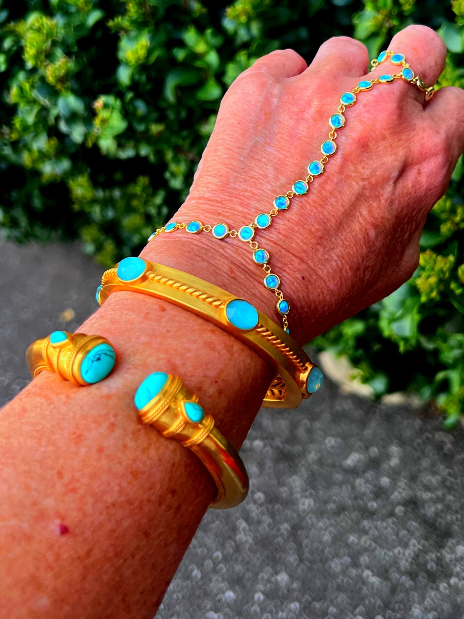 Sea blue stack and wrist chain

Use code Joy for wrist chain 

https://www.melindamaria.com/pages/ambassador-storefront?lc_ambassador_id=Y3VzdG9tZXI6NjI1MzY5OA

#LTKFestival #LTKParties #LTKTravel