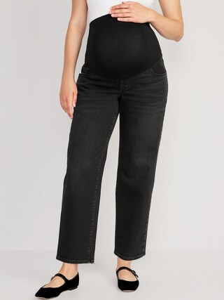 Maternity Full-Panel OG Loose Black Jeans | Old Navy (US)