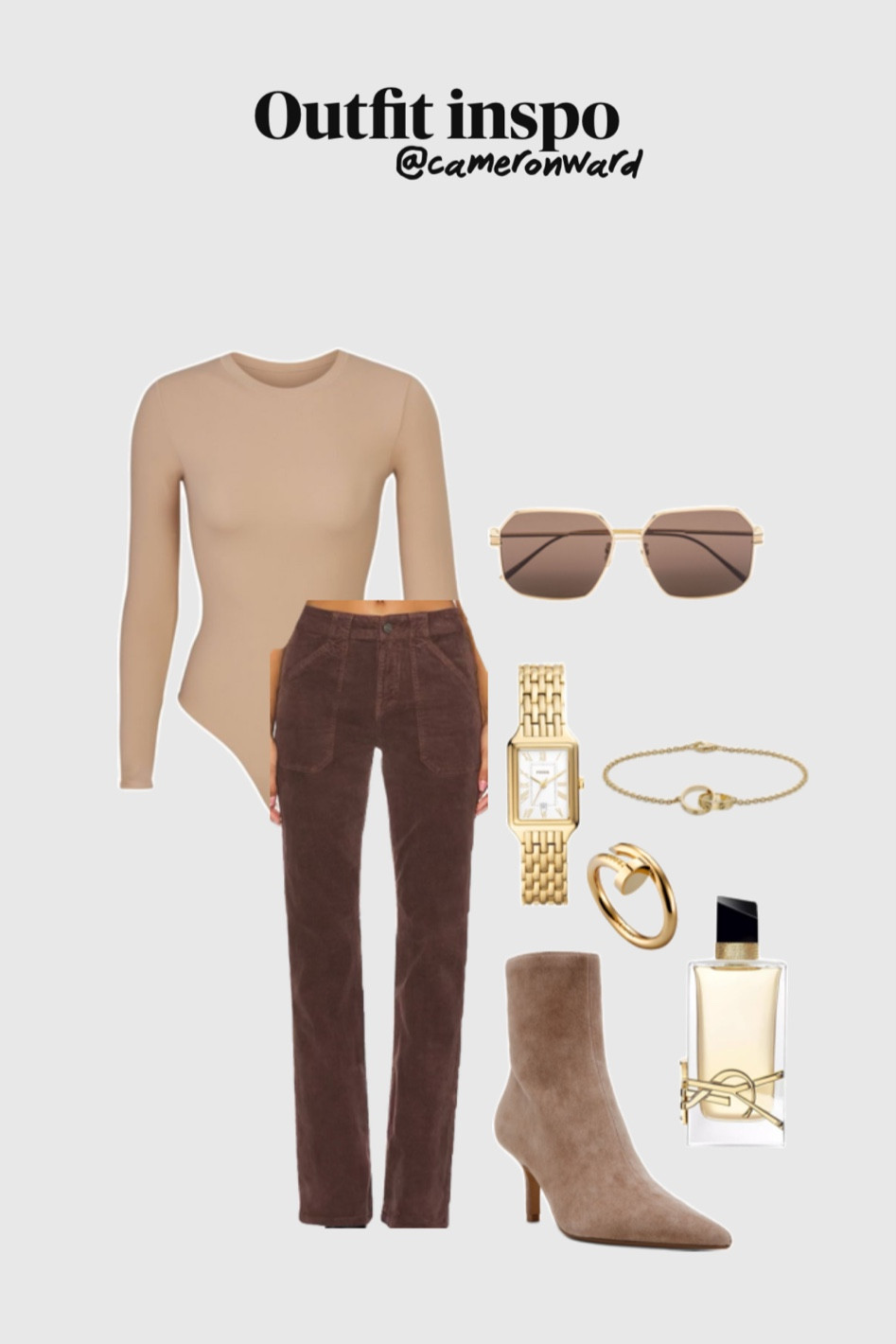 Fall outfit inspo, brown jeans, tan bodysuit, suede booties, gold sunglasses 

#LTKStyleTip #LTKSeasonal #LTKShoeCrush