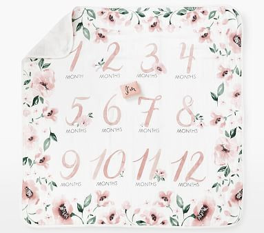 Meredith Milestone Baby Blanket | Pottery Barn Kids