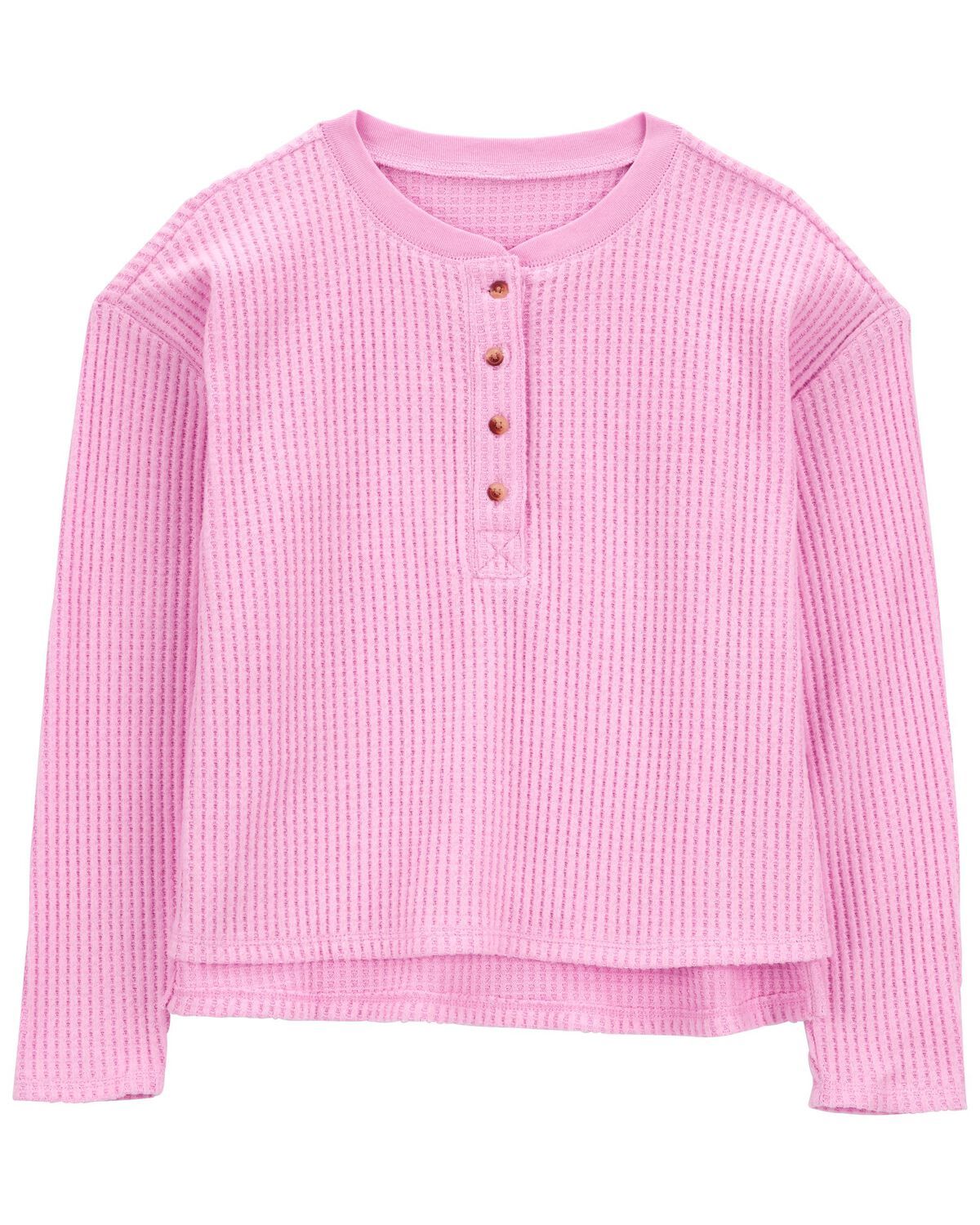 Pink Kid Waffle Knit High-Low Top
 | carters.com | Carter's