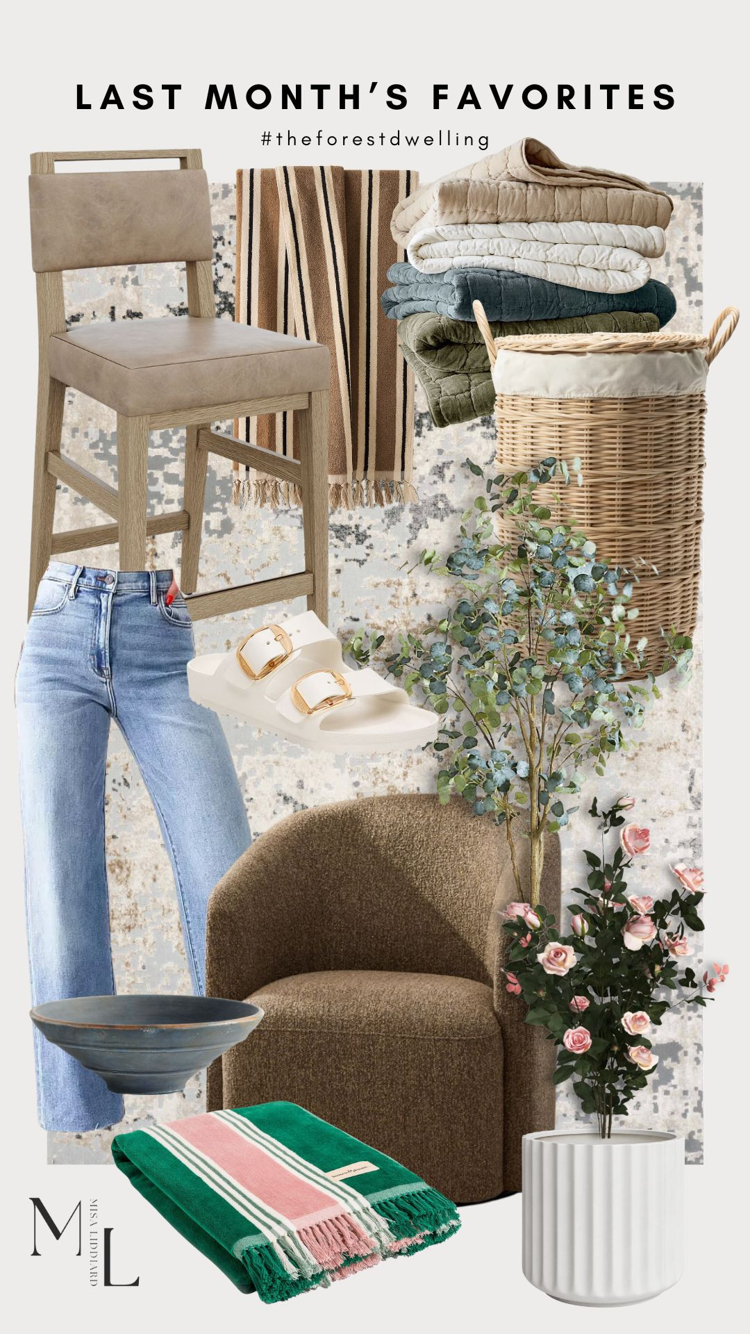 Sharing the top picks from last month! The pool towels are so good. Loving the stripes. The faux rose plant is 45" tall and comes in 4 different colors. I went with the pink. Can't go wrong with a pair of Birkenstocks for the summer. 

 #LTKdayinmylife #LTKSeasonal #LTKHome