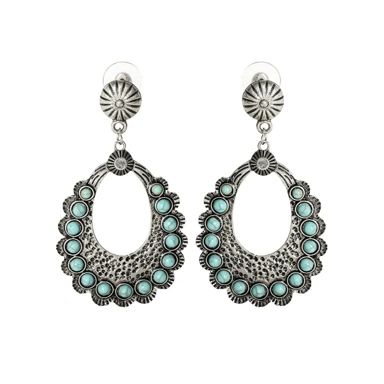 Jessica Simpson Turquoise Stone Drop Earring | Walmart (US)