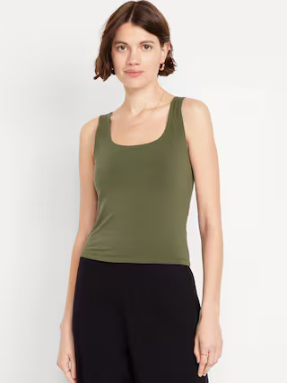 Double-Layer Scoop-Neck Tank Top | Old Navy (US)