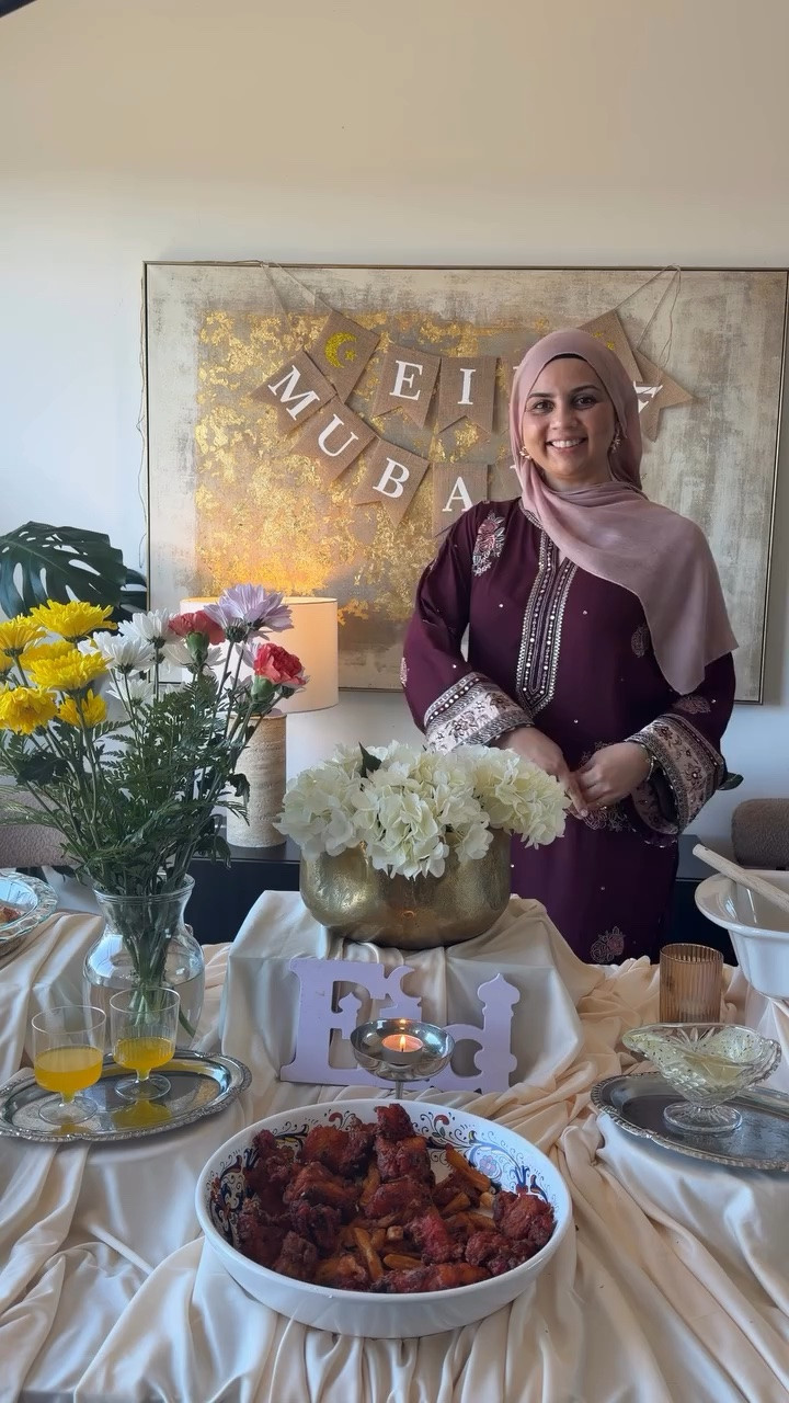 Keeping this casual and colorful for this Eid 💛

Elevated hosting does not have to be expensive & it honestly was so fun to create this bright summery tablescape for Eid. 

The trick is to have a few quality base pieces that can be reused in new ways to create entirely different looks .
( By the way I thrifted these silver trays and I absolutely love styling them in different ways around the house) 

Comment ‘table’ for all the links to what I used to setup this summer eid brunch.

#hosting #brunch #hostingtips #spring #tablescaping