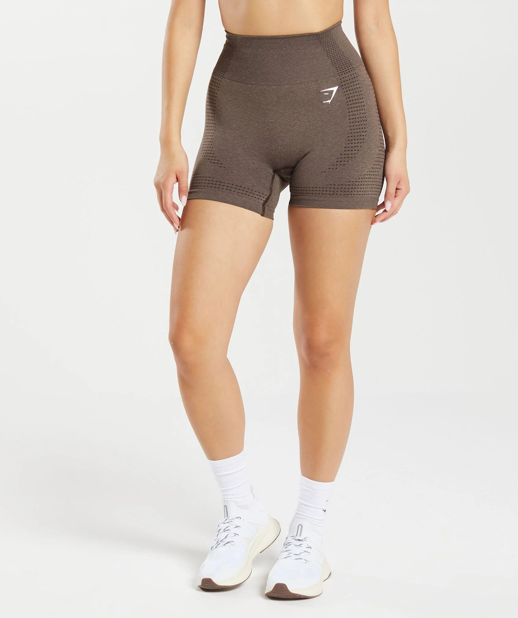 Vital Seamless 2.0 Shorts Brown Marl | Gymshark US