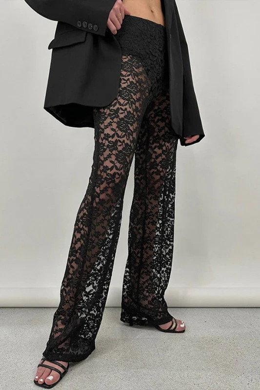 NEW!! Lace Pants in Black | Glitzy Bella
